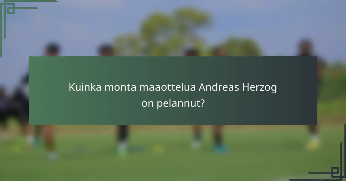 Kuinka monta maaottelua Andreas Herzog on pelannut?